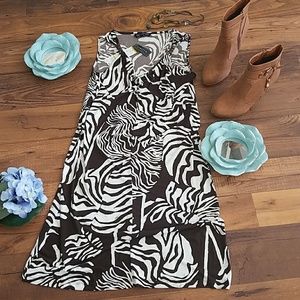 Jones New York Brown/White Print